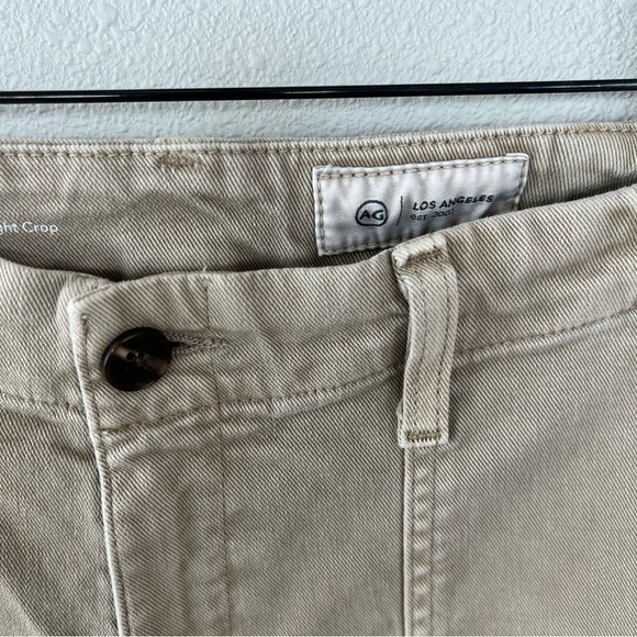 AG Analeigh High Rise Straight Crop Jeans Sulphur Desert Taupe Casual Women 32 - Picture 8 of 13